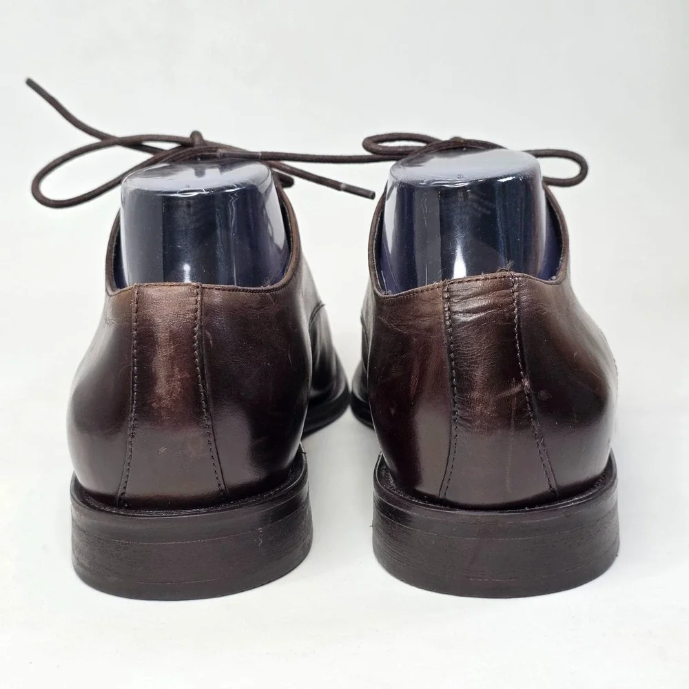 Kenneth Cole Reaction Dress Oxford Shoes Men's Size 9 Dark Brown Leather Classic